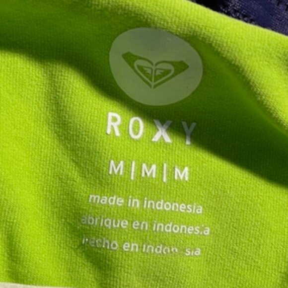 Roxy Navy and LIme Green Tank- Size M - Picture 5 of 6